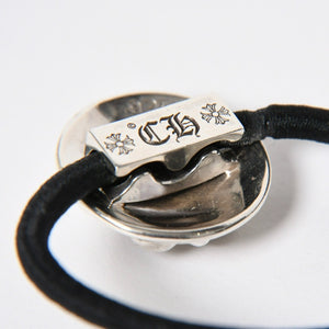 CHROME HEARTES Chrome Hearts BS Flare Hair Rubber Black Silver 925 Concho Hair Accessory Silver Hardware Good Condition Used 4a009358