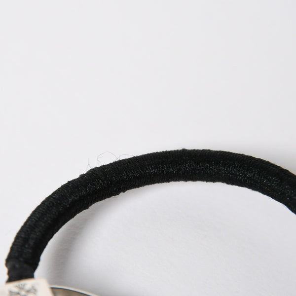 CHROME HEARTES Chrome Hearts BS Flare Hair Rubber Black Silver 925 Concho Hair Accessory Silver Hardware Good Condition Used 4a009358