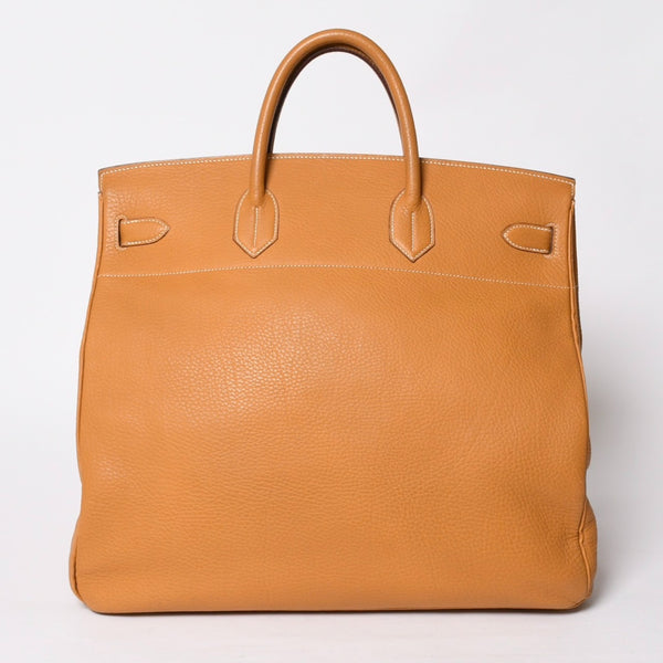 HERMES エルメス HAUT A COURROIES 45 オータクロア 45 ハンドバッグ ナチュラル フィヨルド ○V刻印 GD金具 内縫い 美品 中古 4a009171