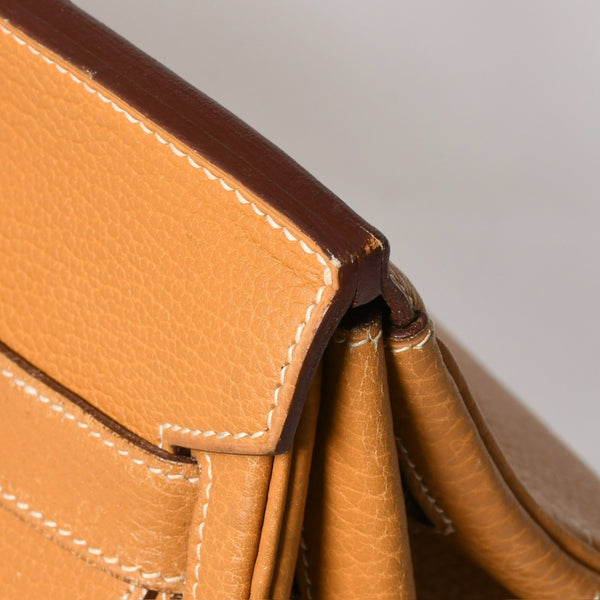 HERMES エルメス HAUT A COURROIES 45 オータクロア 45 ハンドバッグ ナチュラル フィヨルド ○V刻印 GD金具 内縫い 美品 中古 4a009171
