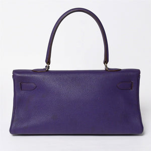 HERMES SHOULDER KELLY Shoulder bag Taurillon Clemence Ultra Violet Silver hardware □N stamp Used 4a009160