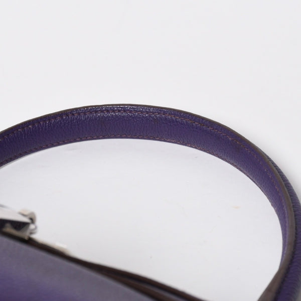HERMES SHOULDER KELLY Shoulder bag Taurillon Clemence Ultra Violet Silver hardware □N stamp Used 4a009160