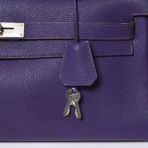 HERMES SHOULDER KELLY Shoulder bag Taurillon Clemence Ultra Violet Silver hardware □N stamp Used 4a009160