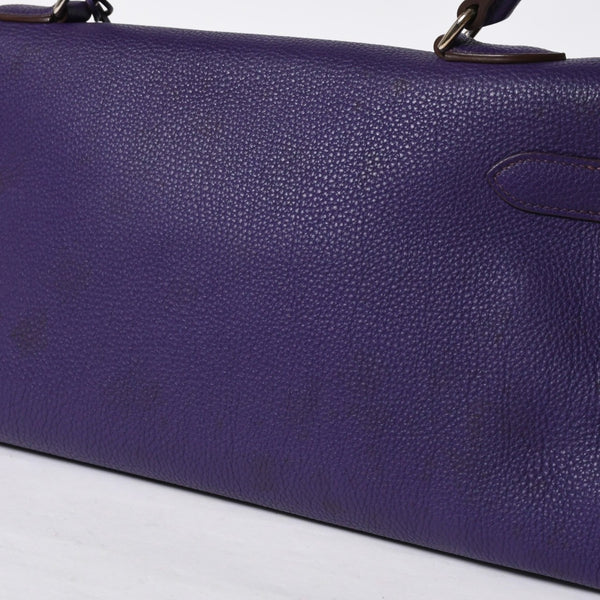 HERMES SHOULDER KELLY Shoulder bag Taurillon Clemence Ultra Violet Silver hardware □N stamp Used 4a009160