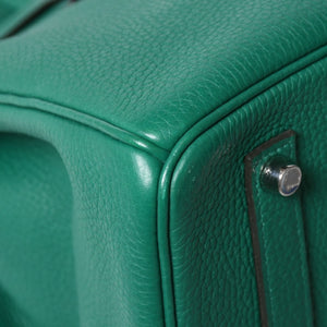 極美品 HERMES エルメス バーキン35 ハンドバッグ トリヨンクレマンス ヴェルティゴ×ヴェールフォンセ シルバー金具 A刻印 中古 4a009179