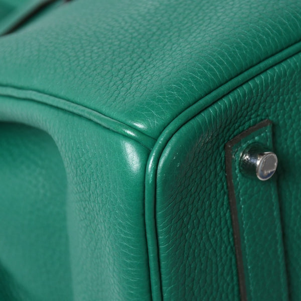 極美品 HERMES エルメス バーキン35 ハンドバッグ トリヨンクレマンス ヴェルティゴ×ヴェールフォンセ シルバー金具 A刻印 中古 4a009179