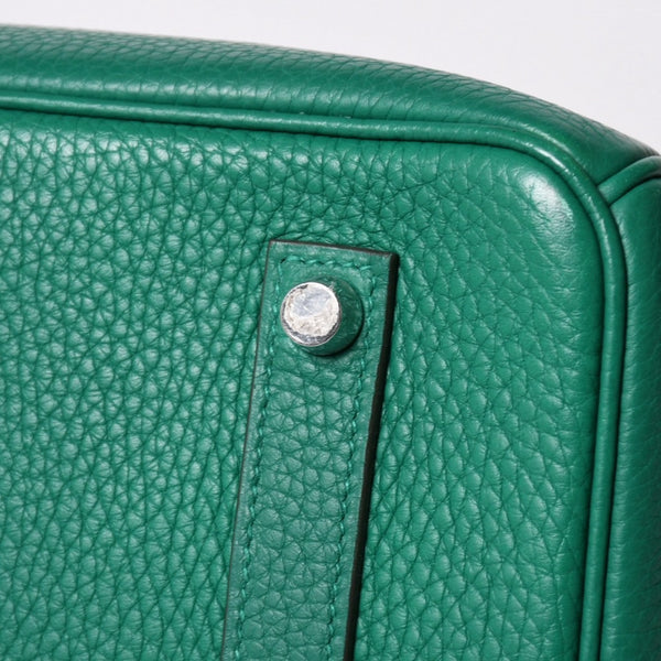 極美品 HERMES エルメス バーキン35 ハンドバッグ トリヨンクレマンス ヴェルティゴ×ヴェールフォンセ シルバー金具 A刻印 中古 4a009179