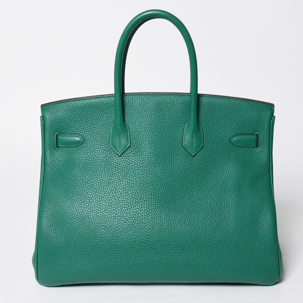 Very good condition HERMES Birkin 35 handbag Taurillon Clemence Vertigo x Vertfonce Silver hardware A stamp Used 4a009179