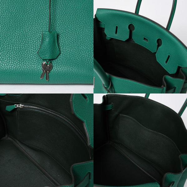 極美品 HERMES エルメス バーキン35 ハンドバッグ トリヨンクレマンス ヴェルティゴ×ヴェールフォンセ シルバー金具 A刻印 中古 4a009179