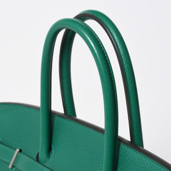 極美品 HERMES エルメス バーキン35 ハンドバッグ トリヨンクレマンス ヴェルティゴ×ヴェールフォンセ シルバー金具 A刻印 中古 4a009179