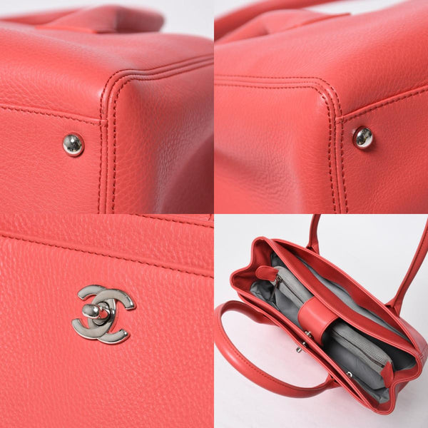 CHANEL シャネル エグゼクティブトート スモール トートバッグ A15206 19番台 ココマーク キャビアスキン ピンク シルバー金具 美品 中古 4a009163