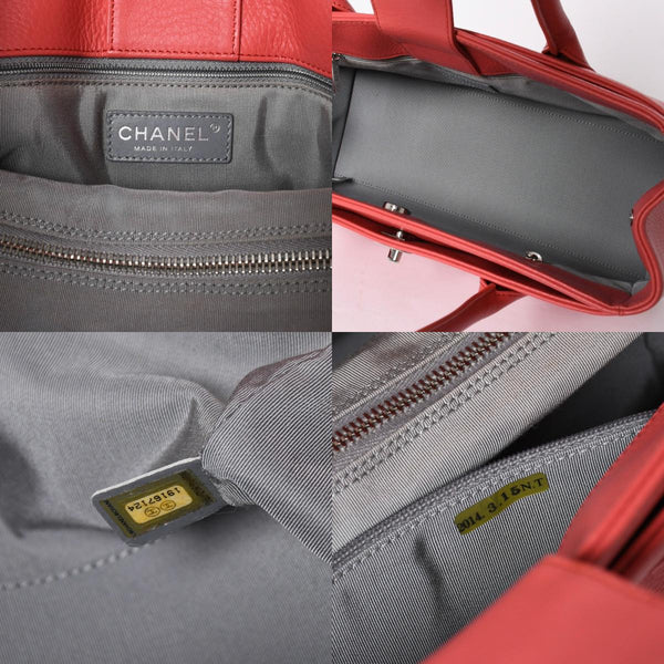 CHANEL シャネル エグゼクティブトート スモール トートバッグ A15206 19番台 ココマーク キャビアスキン ピンク シルバー金具 美品 中古 4a009163