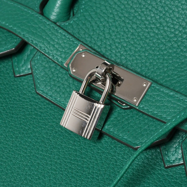 極美品 HERMES エルメス バーキン35 ハンドバッグ トリヨンクレマンス ヴェルティゴ×ヴェールフォンセ シルバー金具 A刻印 中古 4a009179