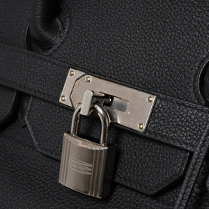 新品同様 HERMES エルメス オータクロア 40 ハンドバッグ ノワール トリヨンクレマンス U刻印 SV金具 内縫い 2022年製 中古 4a009239