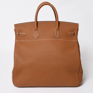 新品同様 HERMES エルメス Haut a Courroies 40 オータクロア 40 ハンドバッグ U刻印 ゴールド トゴ SV金具 内縫い 2022年製 中古 4a009240