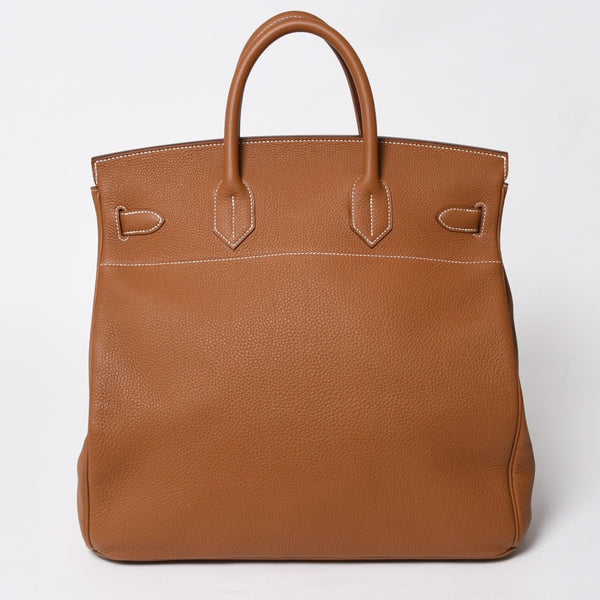 新品同様 HERMES エルメス Haut a Courroies 40 オータクロア 40 ハンドバッグ U刻印 ゴールド トゴ SV金具 内縫い 2022年製 中古 4a009240