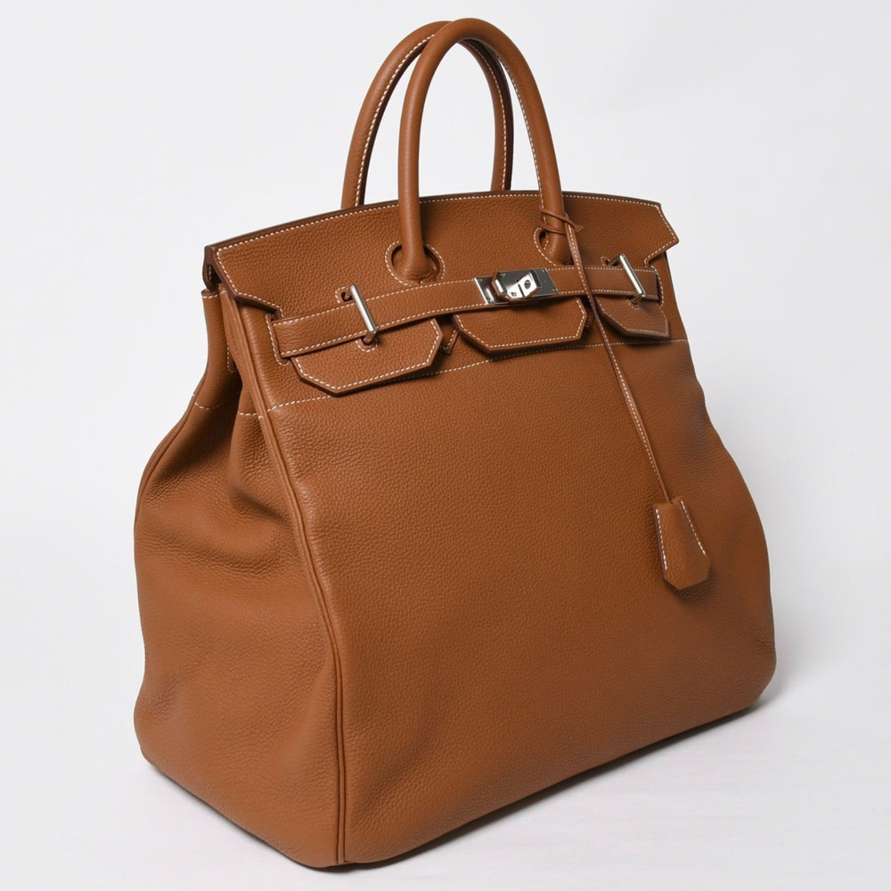 Like new HERMES Haut a Courroies 40 Handbag U engraved Gold Togo SV hardware Inner stitch Made in 2022 Used 4a009240
