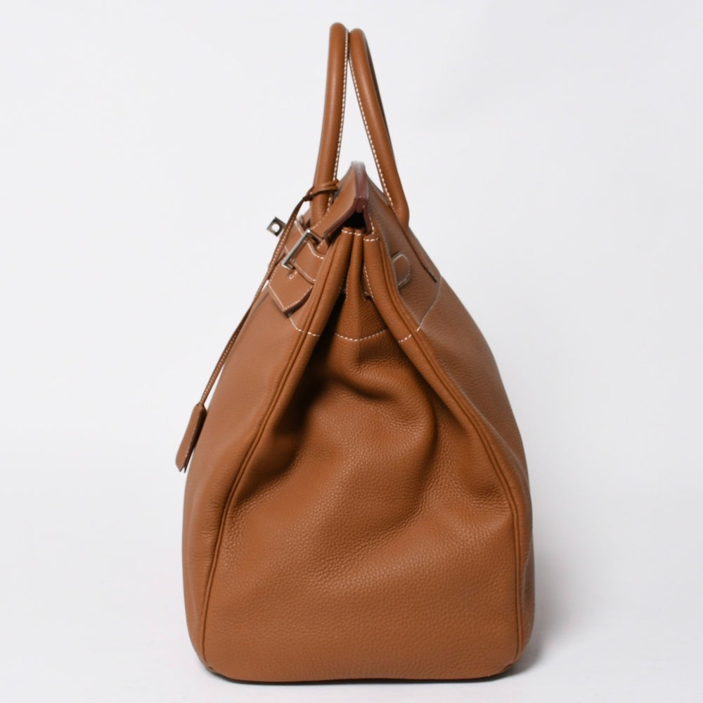 Like new HERMES Haut a Courroies 40 Handbag U engraved Gold Togo SV hardware Inner stitch Made in 2022 Used 4a009240