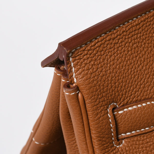 新品同様 HERMES エルメス Haut a Courroies 40 オータクロア 40 ハンドバッグ U刻印 ゴールド トゴ SV金具 内縫い 2022年製 中古 4a009240