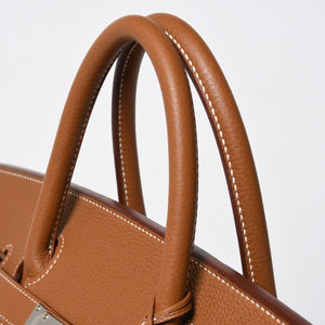 新品同様 HERMES エルメス Haut a Courroies 40 オータクロア 40 ハンドバッグ U刻印 ゴールド トゴ SV金具 内縫い 2022年製 中古 4a009240