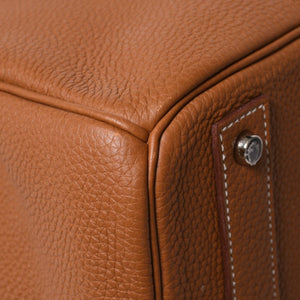 新品同様 HERMES エルメス Haut a Courroies 40 オータクロア 40 ハンドバッグ U刻印 ゴールド トゴ SV金具 内縫い 2022年製 中古 4a009240
