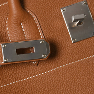 新品同様 HERMES エルメス Haut a Courroies 40 オータクロア 40 ハンドバッグ U刻印 ゴールド トゴ SV金具 内縫い 2022年製 中古 4a009240