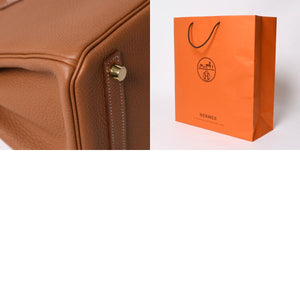 新品未使用 HERMES エルメス バーキン25 ハンドバッグ G刻印 トゴ ゴールド ゴールド金具 中古 4a009181