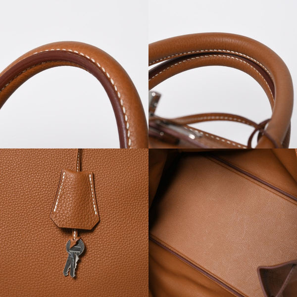 新品同様 HERMES エルメス Haut a Courroies 40 オータクロア 40 ハンドバッグ U刻印 ゴールド トゴ SV金具 内縫い 2022年製 中古 4a009240