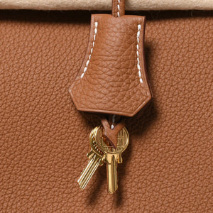 新品未使用 HERMES エルメス バーキン25 ハンドバッグ G刻印 トゴ ゴールド ゴールド金具 中古 4a009181