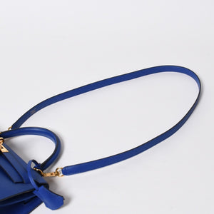 新品同様 HERMES エルメス KELLY ケリー25 2WAYハンドバッグ 外縫い エプソン ブルーエレクトリック U刻印 中古 4a009242
