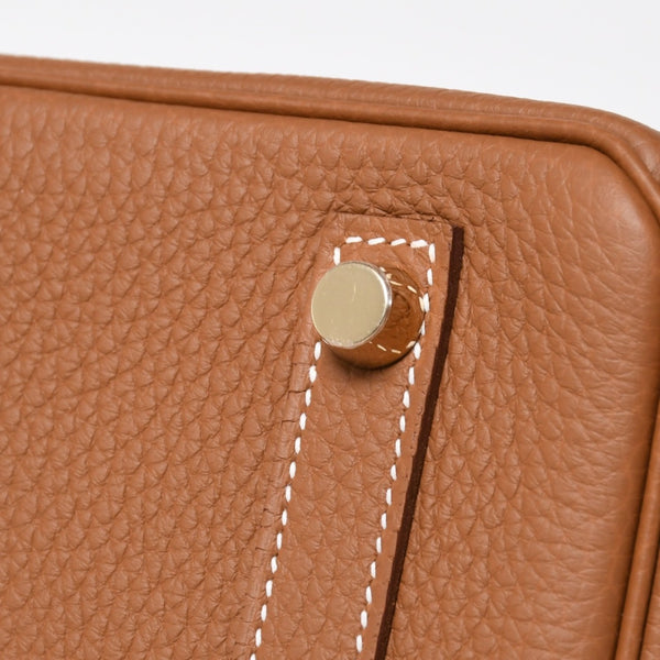新品未使用 HERMES エルメス バーキン25 ハンドバッグ G刻印 トゴ ゴールド ゴールド金具 中古 4a009181
