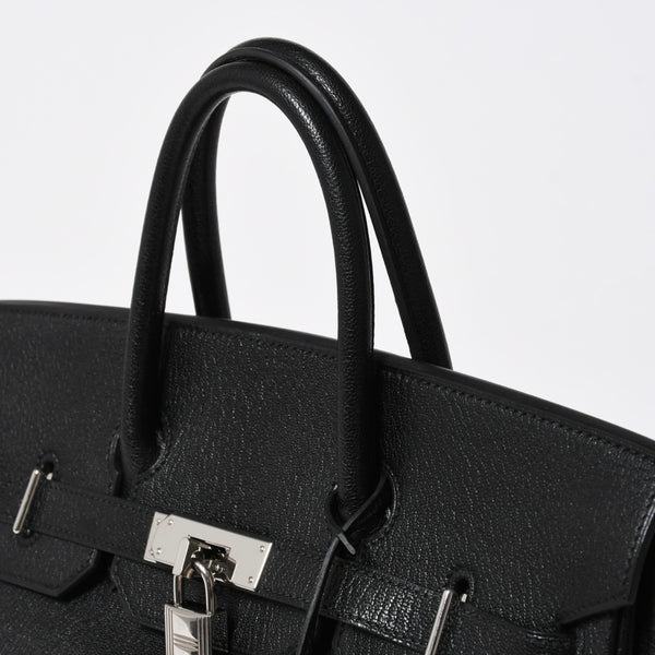 極美品 HERMES エルメス BIRKIN 30 バーキン 30 ハンドバッグ □I刻印 2005年製 ノワール シェーブル 内縫い シルバー金具 中古 4a009238