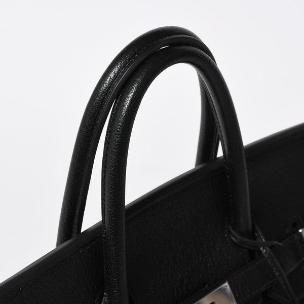 極美品 HERMES エルメス BIRKIN 30 バーキン 30 ハンドバッグ □I刻印 2005年製 ノワール シェーブル 内縫い シルバー金具 中古 4a009238