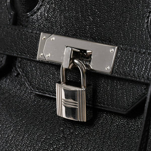 極美品 HERMES エルメス BIRKIN 30 バーキン 30 ハンドバッグ □I刻印 2005年製 ノワール シェーブル 内縫い シルバー金具 中古 4a009238