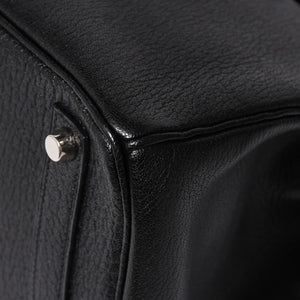 極美品 HERMES エルメス BIRKIN 30 バーキン 30 ハンドバッグ □I刻印 2005年製 ノワール シェーブル 内縫い シルバー金具 中古 4a009238