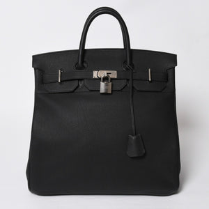 新品同様 HERMES エルメス オータクロア 40 ハンドバッグ ノワール トリヨンクレマンス U刻印 SV金具 内縫い 2022年製 中古 4a009239