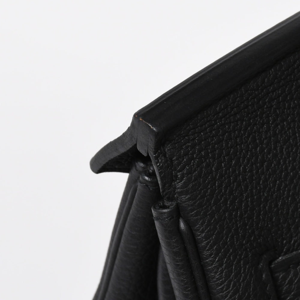 Like new HERMES Hautacroix 40 Handbag Noir Taurillon Clemence U stamp SV metal fittings Inner stitching Made in 2022 Used 4a009239