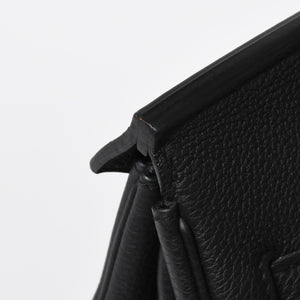 新品同様 HERMES エルメス オータクロア 40 ハンドバッグ ノワール トリヨンクレマンス U刻印 SV金具 内縫い 2022年製 中古 4a009239