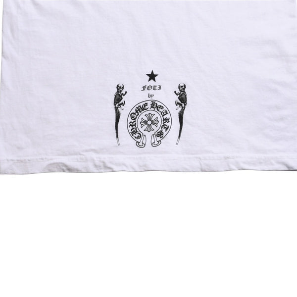 極美品 CHROME HEARTS クロムハーツ × FOTI フォティ NASKULL ナスカル 半袖Tシャツ サイズS ジャービス ホースシュー 中古 4a009192