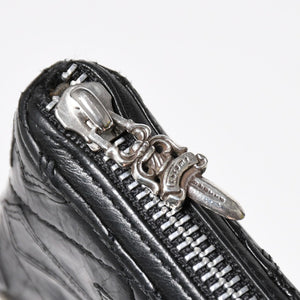 CHROME HEARTS クロムハーツ REC F ZIP QUILTED レック F ジップ キルティング 長財布 セメタリークロスパッチ シルバー925 美品 中古 4a009196