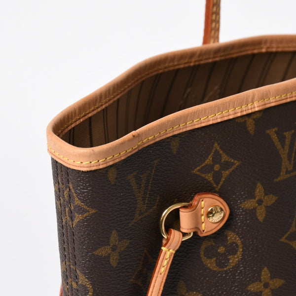 極美品 LOUIS VUITTON ルイヴィトン ネヴァーフルMM トートバッグ M46975 モノグラム ブラウン AR4049 ゴールド金具 中古 4a009124