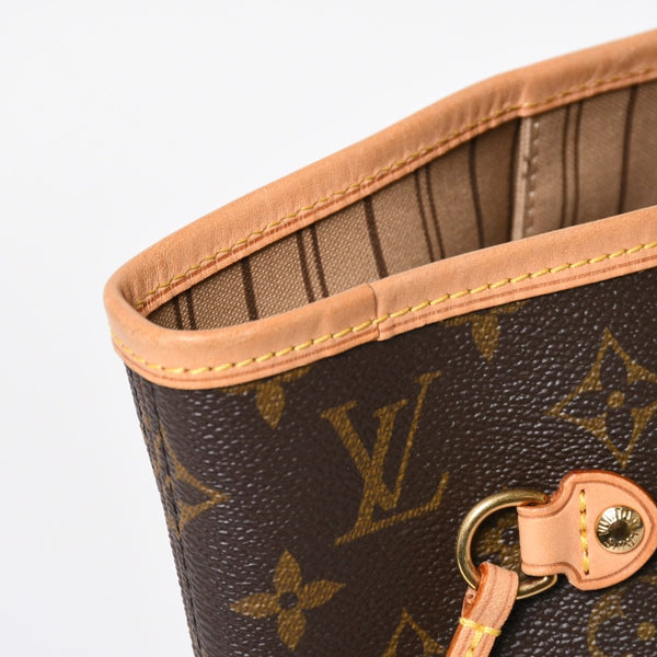 極美品 LOUIS VUITTON ルイヴィトン ネヴァーフルMM トートバッグ M46975 モノグラム ブラウン AR4049 ゴールド金具 中古 4a009124