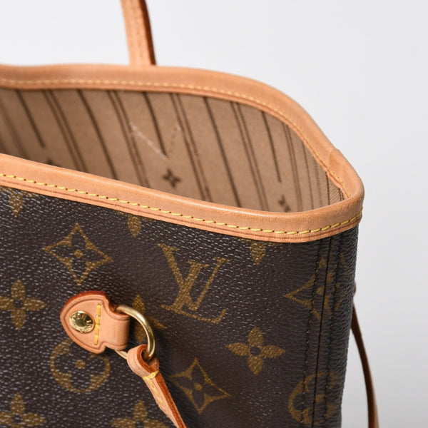極美品 LOUIS VUITTON ルイヴィトン ネヴァーフルMM トートバッグ M46975 モノグラム ブラウン AR4049 ゴールド金具 中古 4a009124