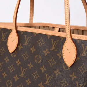 極美品 LOUIS VUITTON ルイヴィトン ネヴァーフルMM トートバッグ M46975 モノグラム ブラウン AR4049 ゴールド金具 中古 4a009124