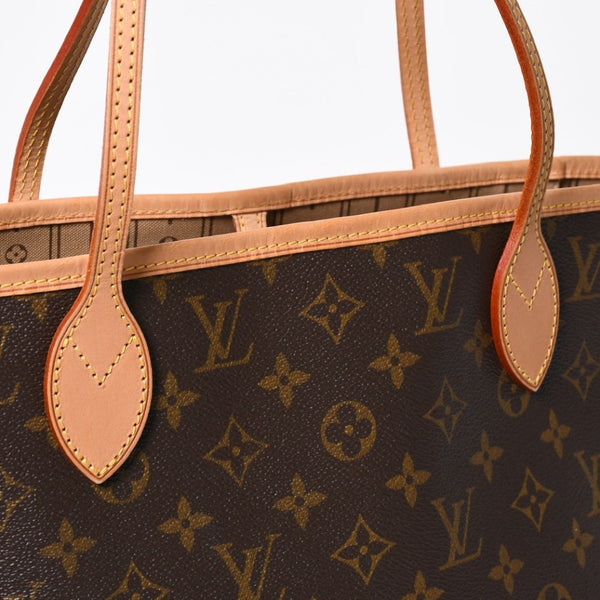 極美品 LOUIS VUITTON ルイヴィトン ネヴァーフルMM トートバッグ M46975 モノグラム ブラウン AR4049 ゴールド金具 中古 4a009124