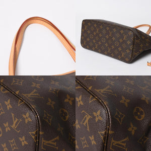 極美品 LOUIS VUITTON ルイヴィトン ネヴァーフルMM トートバッグ M46975 モノグラム ブラウン AR4049 ゴールド金具 中古 4a009124