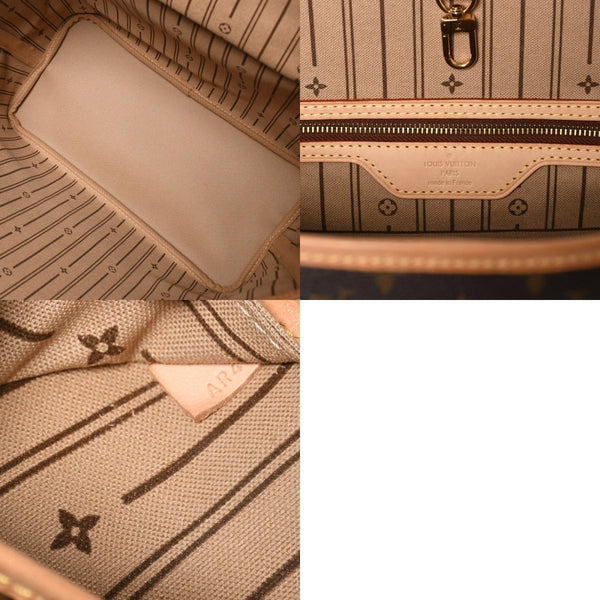 極美品 LOUIS VUITTON ルイヴィトン ネヴァーフルMM トートバッグ M46975 モノグラム ブラウン AR4049 ゴールド金具 中古 4a009124