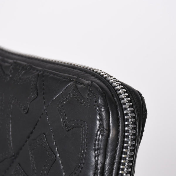 CHROME HEARTS クロムハーツ REC F ZIP QUILTED レック F ジップ キルティング 長財布 セメタリークロスパッチ シルバー925 美品 中古 4a009196