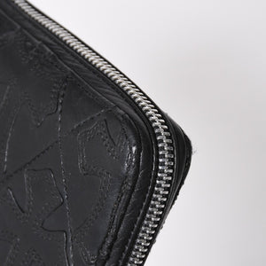 CHROME HEARTS クロムハーツ REC F ZIP QUILTED レック F ジップ キルティング 長財布 セメタリークロスパッチ シルバー925 美品 中古 4a009196