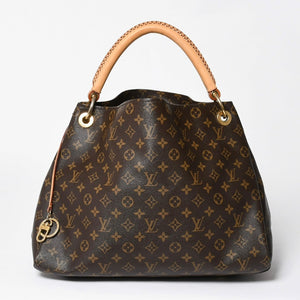 LOUIS VUITTON ルイヴィトン アーツィーMM ショルダーバッグ M40249 モノグラム PVC レザー ゴールド金具 美品 中古 4a009123